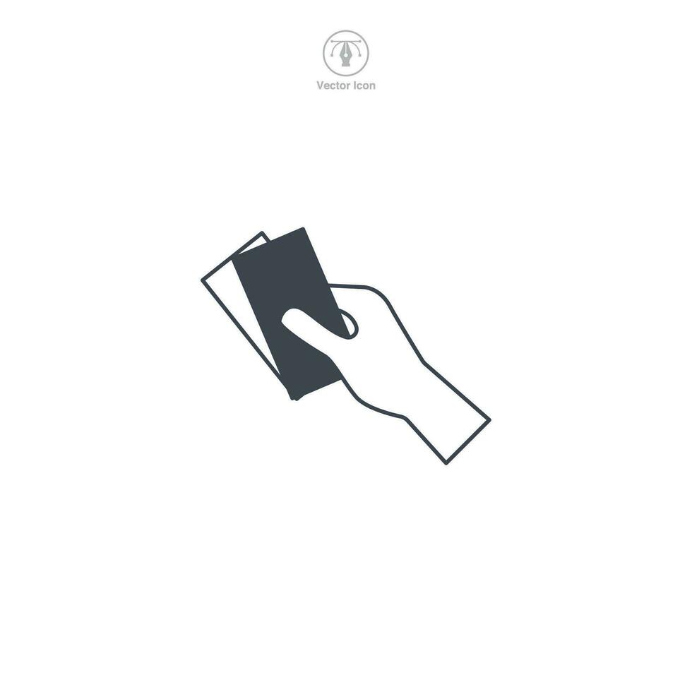 Hand Giving Money icon symbol vector illustration isolated on white background