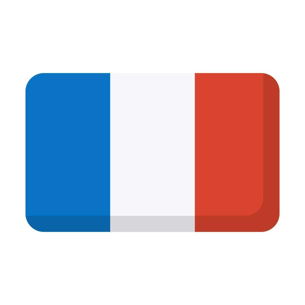 Modern French flag icon. France. Vector. vector