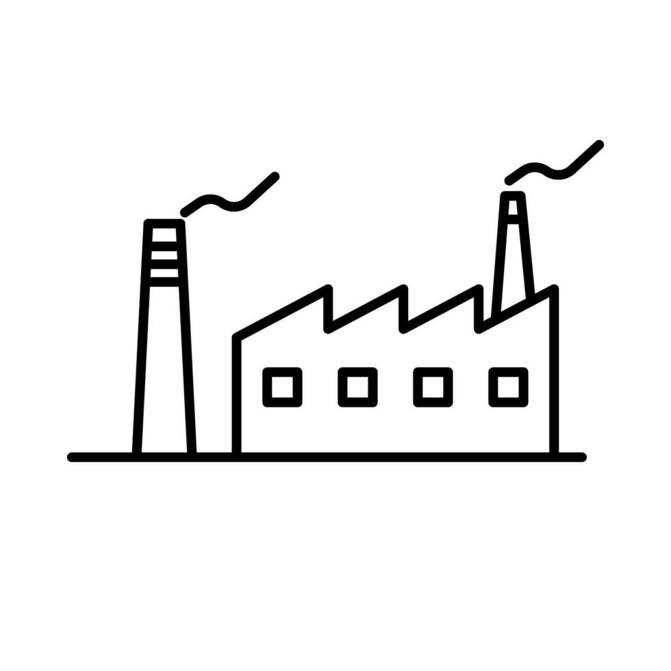 Simple chimney and factory icon. Manufacturing. Vector. vector