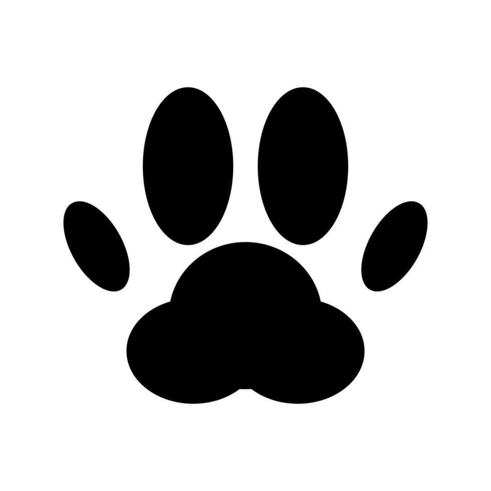 Cat and dog paw pad icon. Vector. vector
