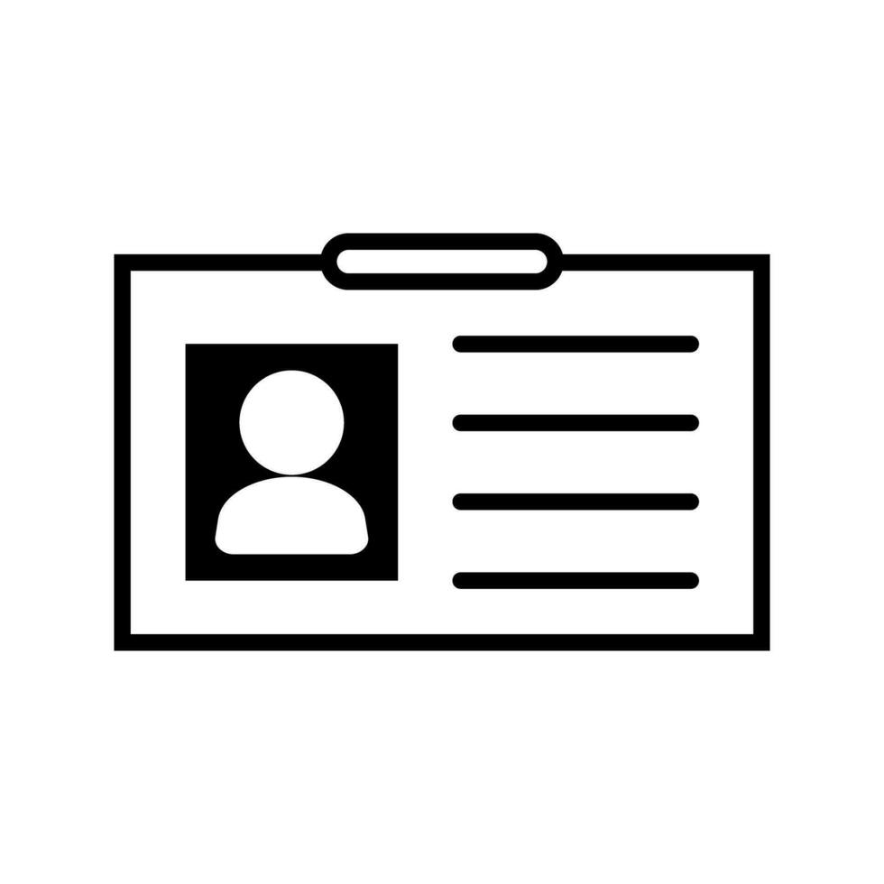 Identification or business card icon. ID card. Vector. vector