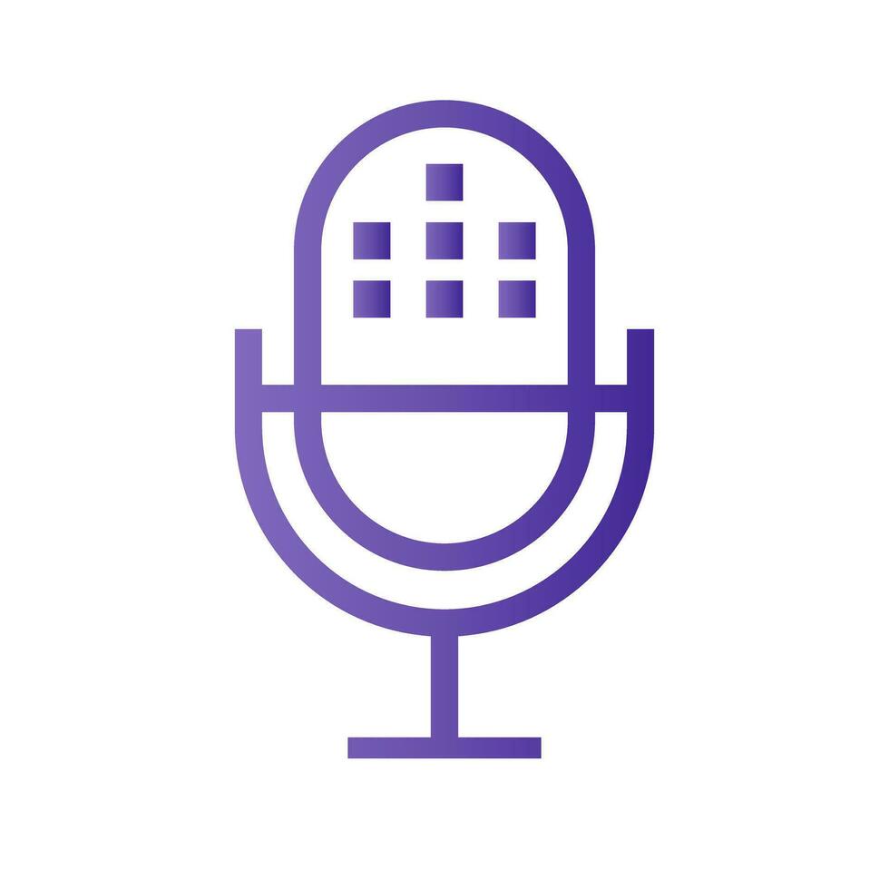 Microphone icon. Podcast. Recording. Vector. vector