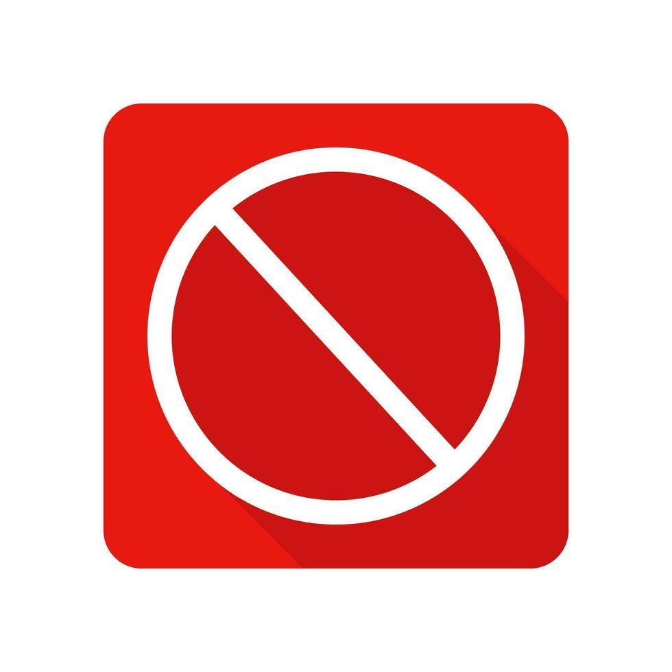 prohibición caja icono. restricción. vector. vector