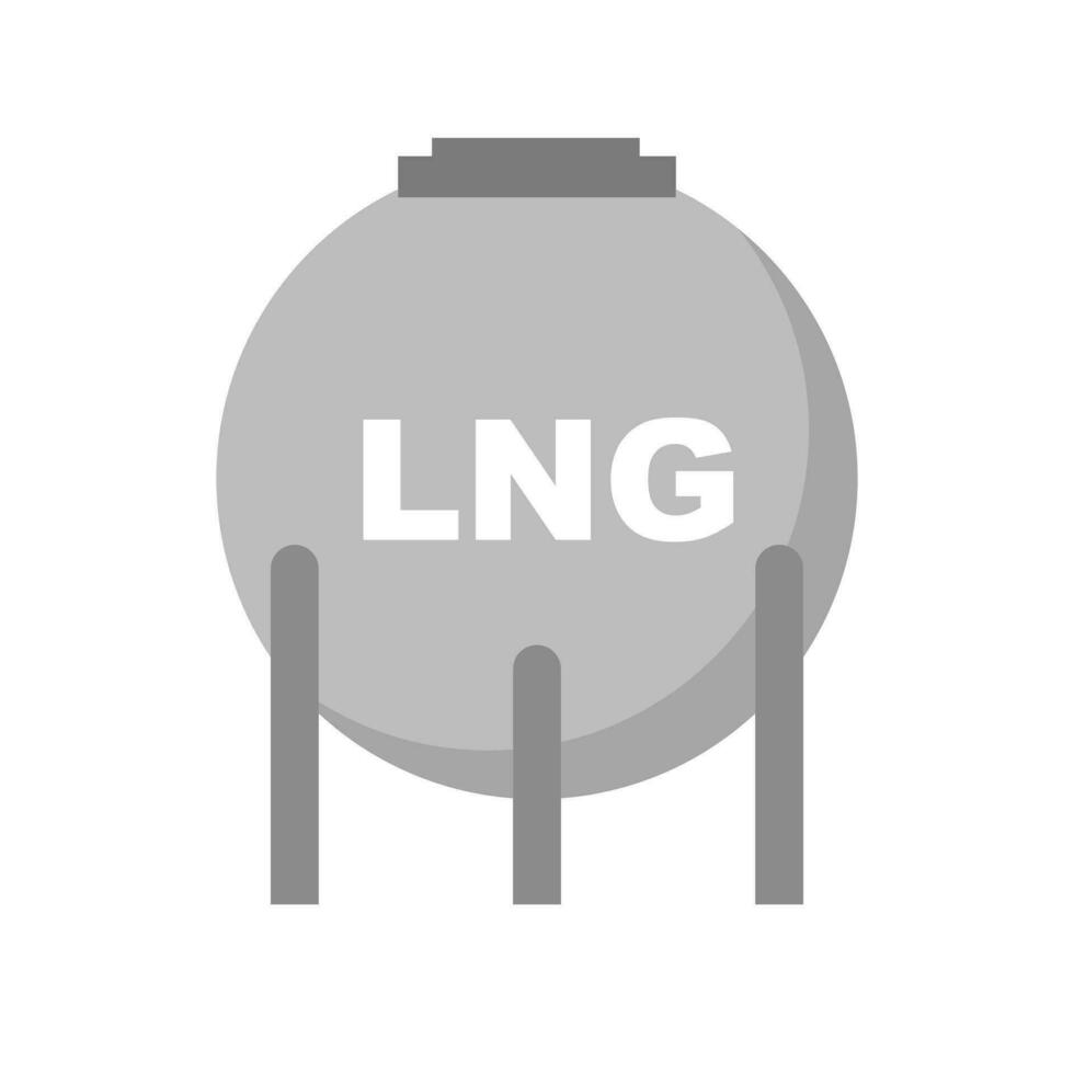 LNG tank icon. Gas holder. Energy industry. Vector. vector