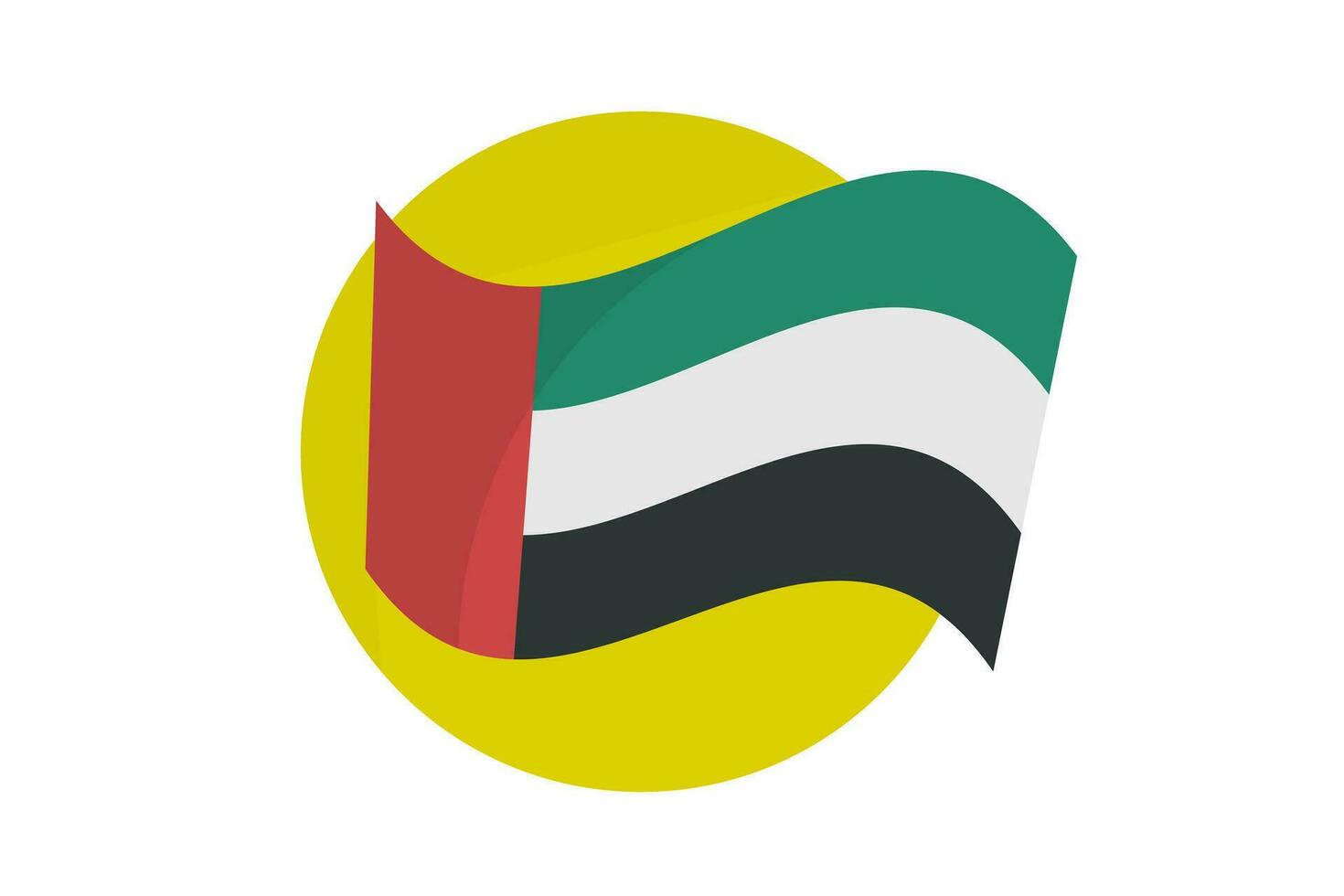 Modern fluttering United Arab Emirates flag. Vector. vector