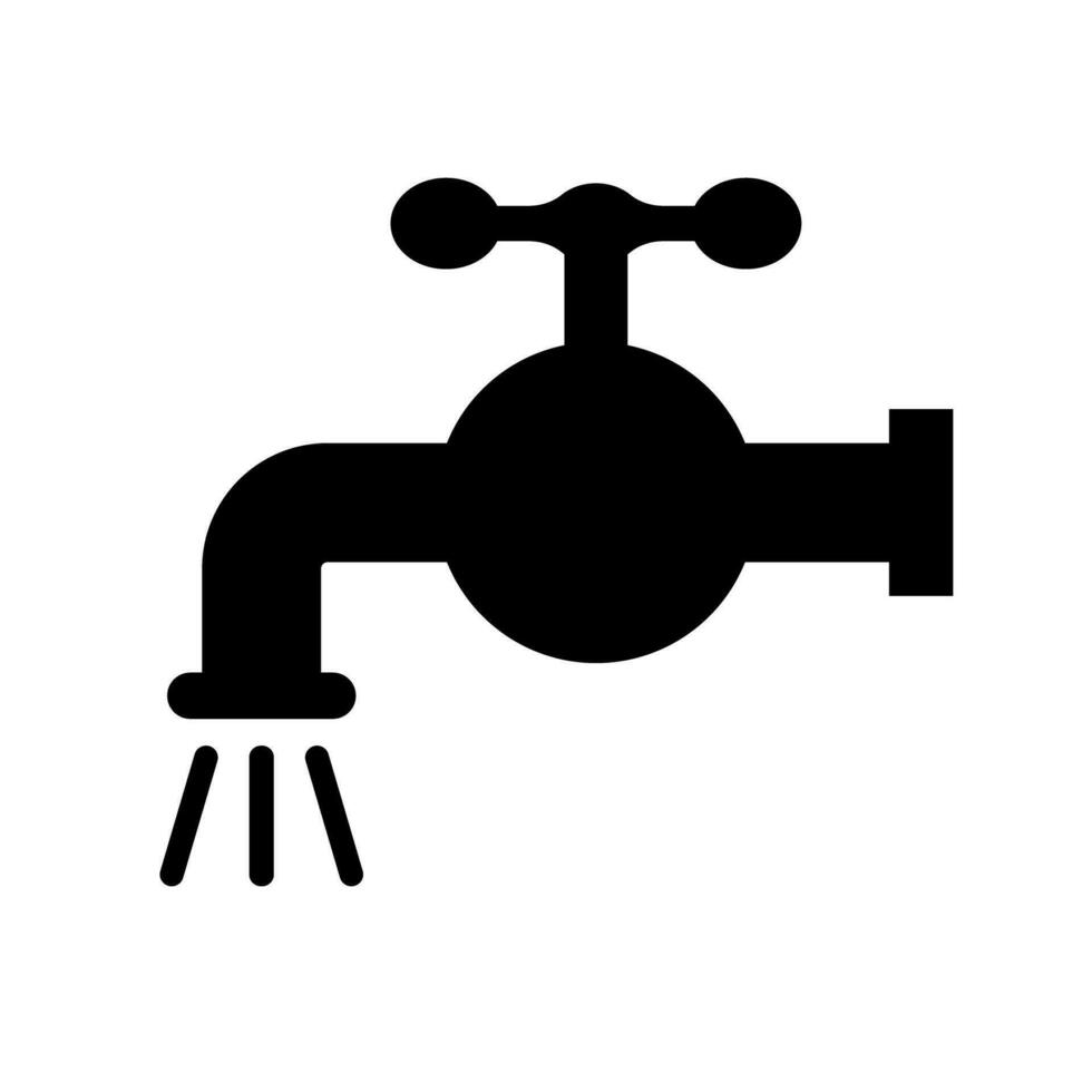 agua grifo silueta icono. agua usar. vector. vector