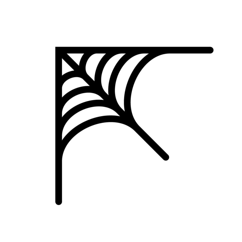 Spider web logo. Halloween decoration. Vector. vector