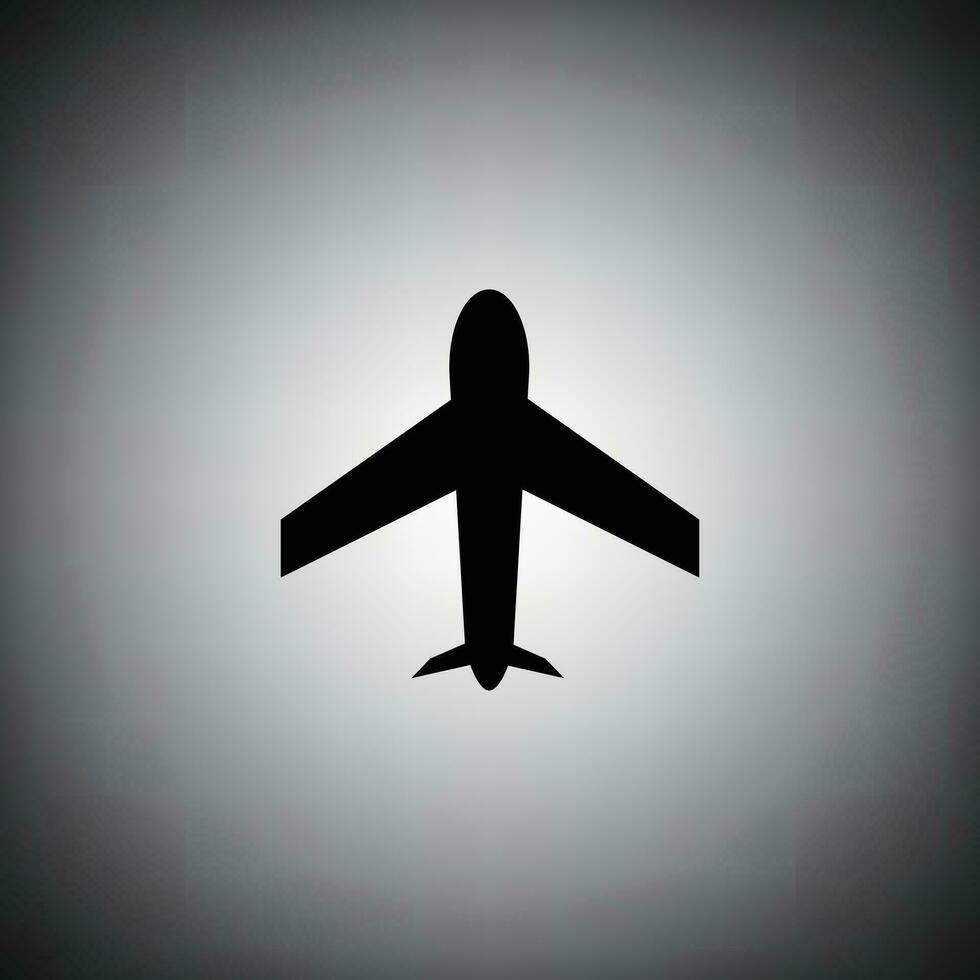 Airplane silhouette icon. Passenger plane or aircraft. Vector. vector