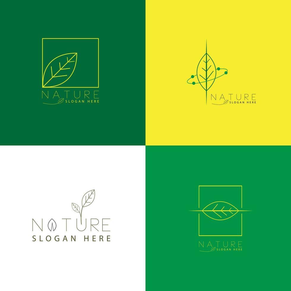 Free vector nature logo design and concept