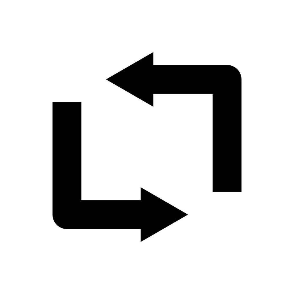 Loop silhouette icon. Repeat sign. Vector. vector