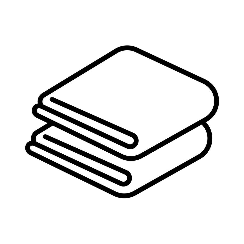 Stacked towels icon. Fluffy towels. Vector. vector