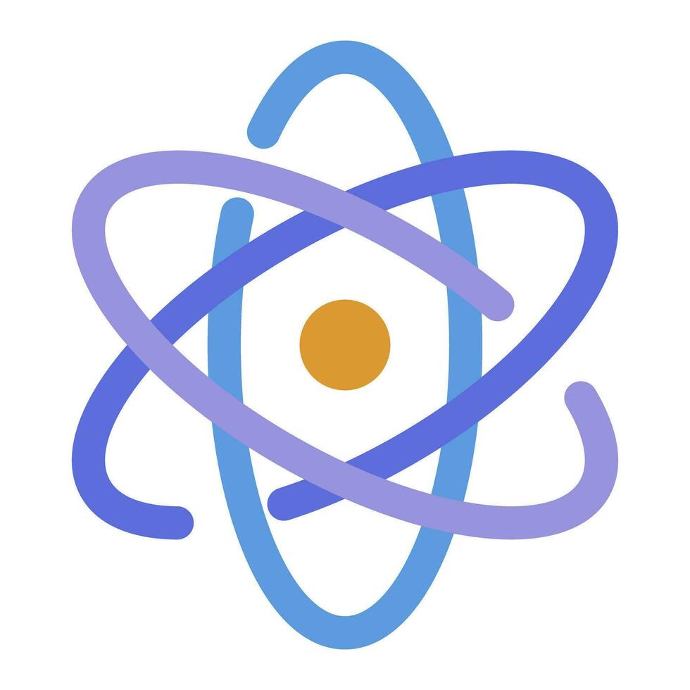 Flat Design Atomic Icon. Vector. vector