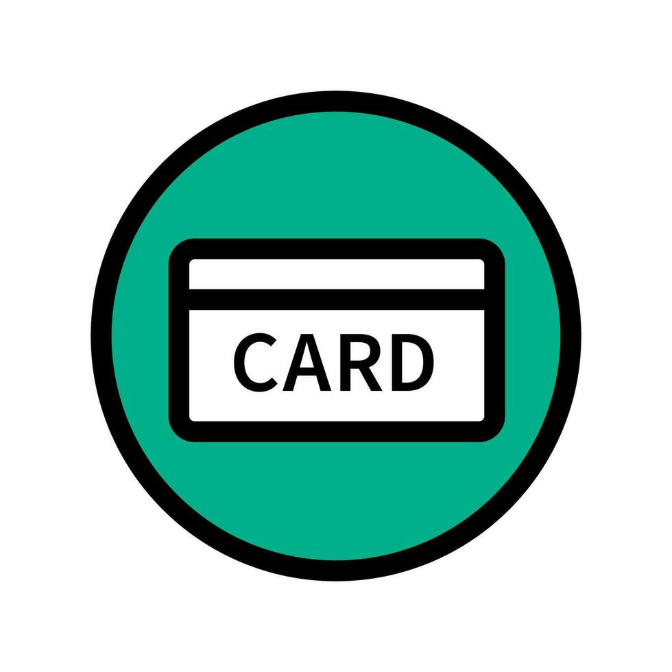 Round card button icon. Vector. vector