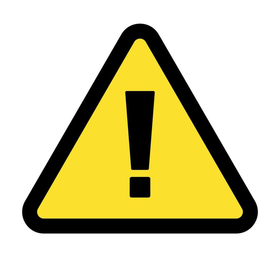 Triangular hazard sign. Exclamation sign. Vector. vector