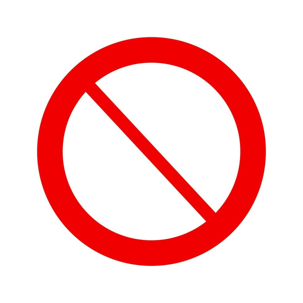 Prohibited sign. Restriction or warning. Vector. vector