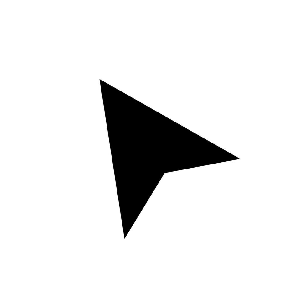 Simple black cursor icon. Pointer. Vector. vector