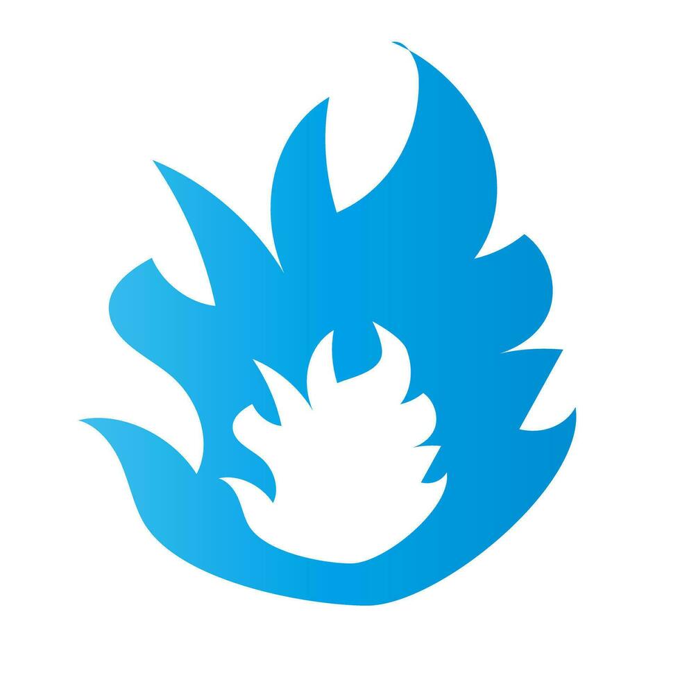 azul fuego icono. incendio. vector. vector