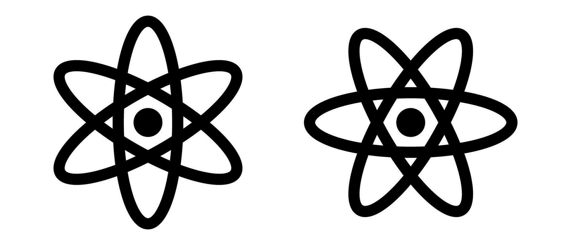 Atom icons set. Elements. Vectors. vector