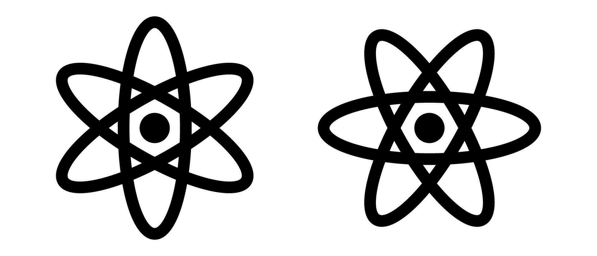 Atom icons set. Elements. Vectors. vector