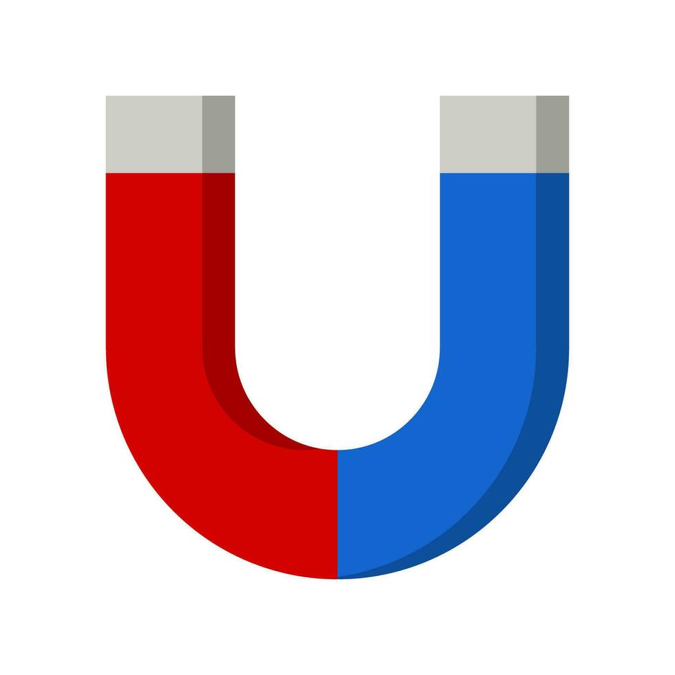 Magnet and shadow icon. Vector. vector