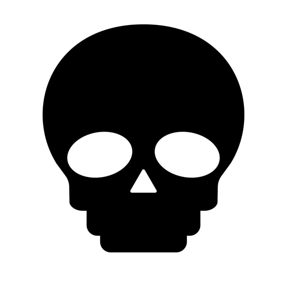 Skull silhouette icon. Skeleton. Vector. vector