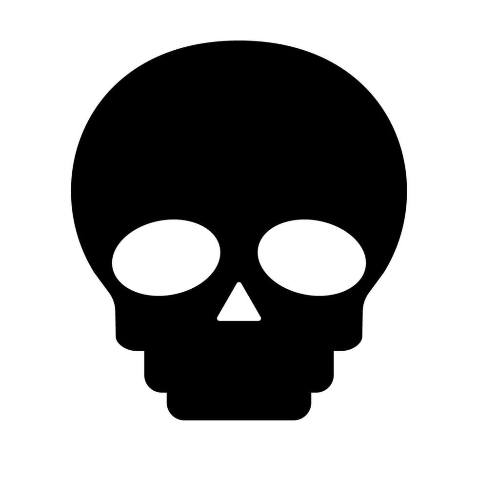 Skull silhouette icon. Skeleton. Vector. vector