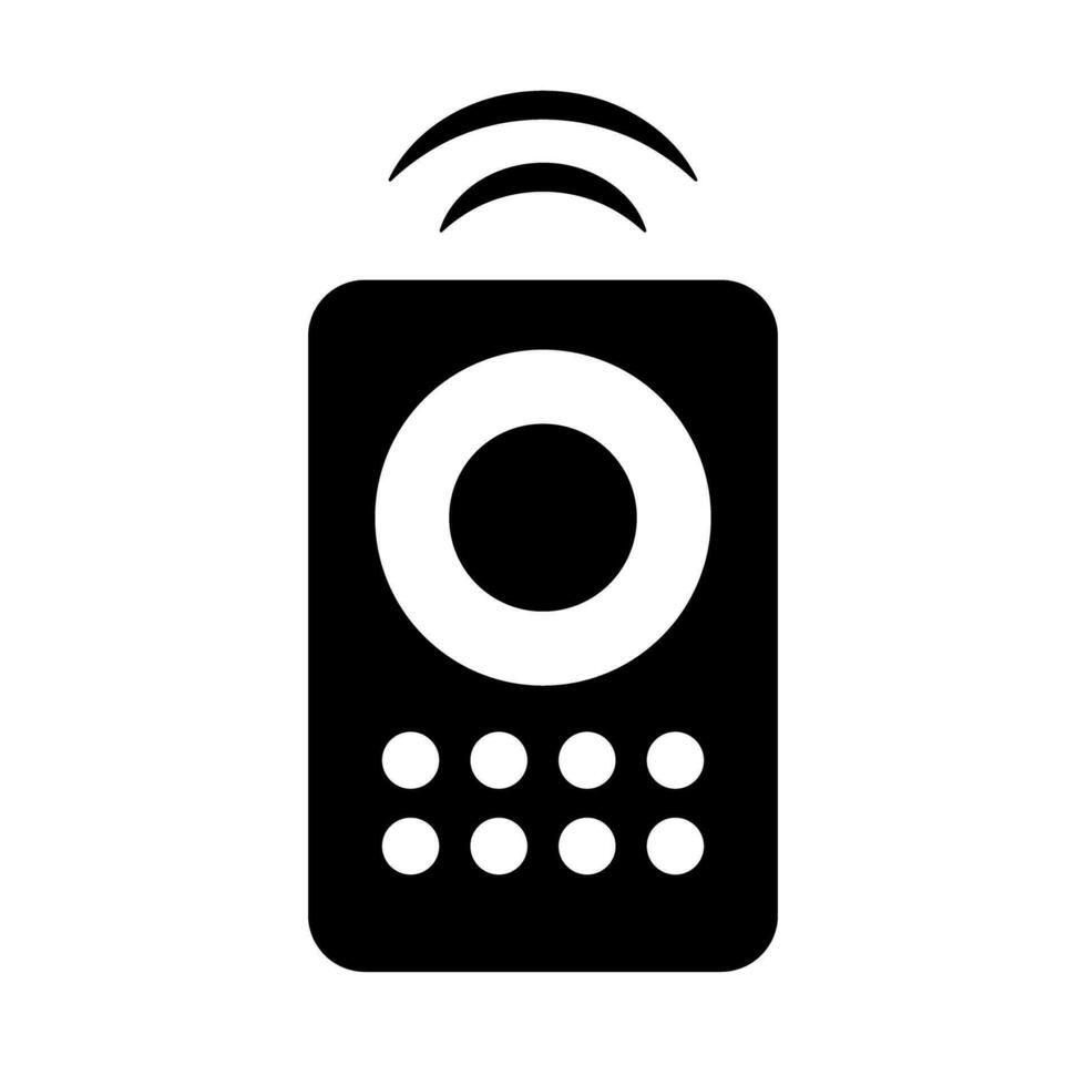 Remote controller and radio wave silhouette icon. Vector. vector