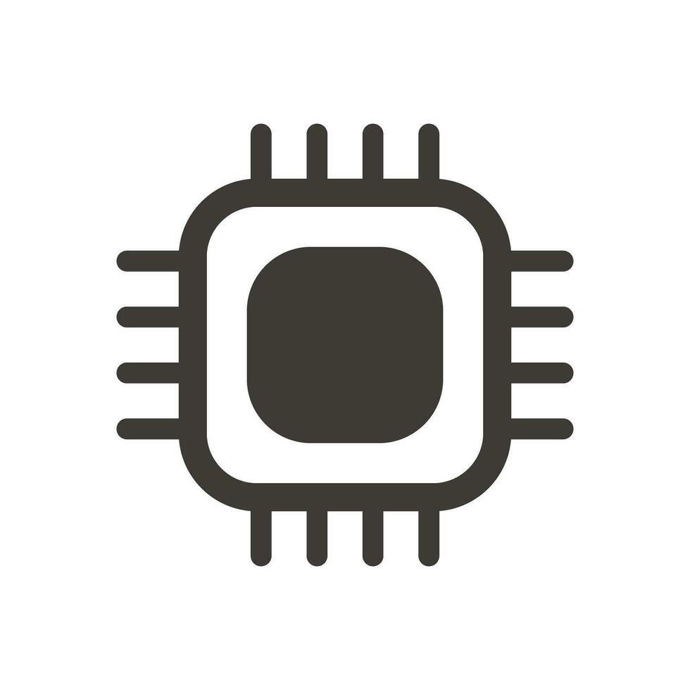 Semiconductor microchip. cpu chip. Vector. vector