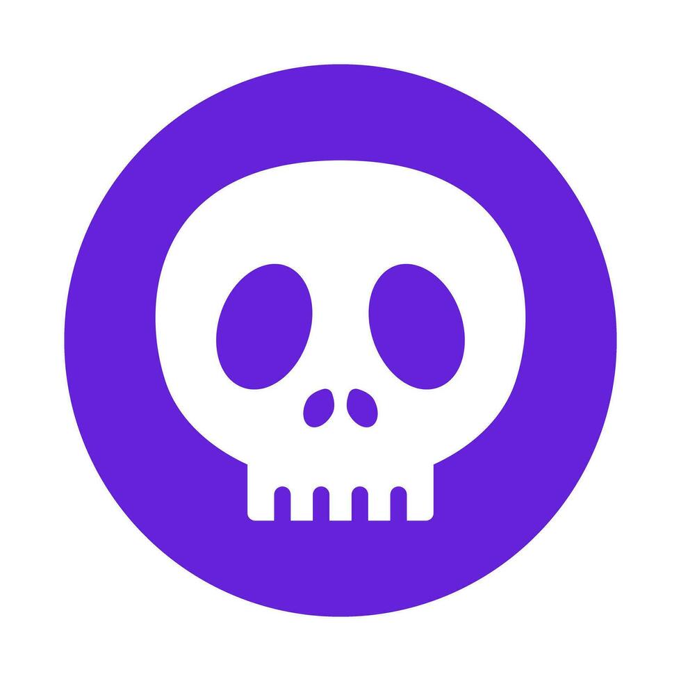 Purple skull mark. Poisonous or hazardous material. Vector. vector