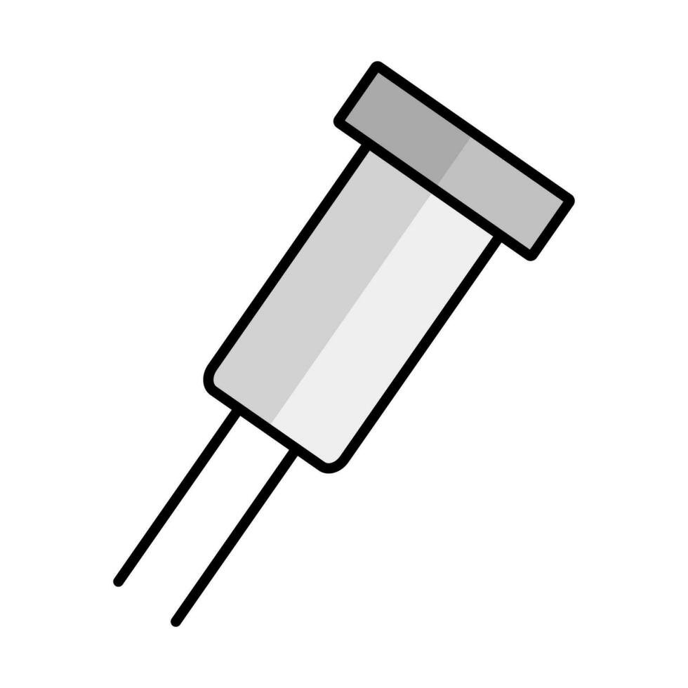 Electric capacitor icon. Manufacture of electronic components. Vector. vector