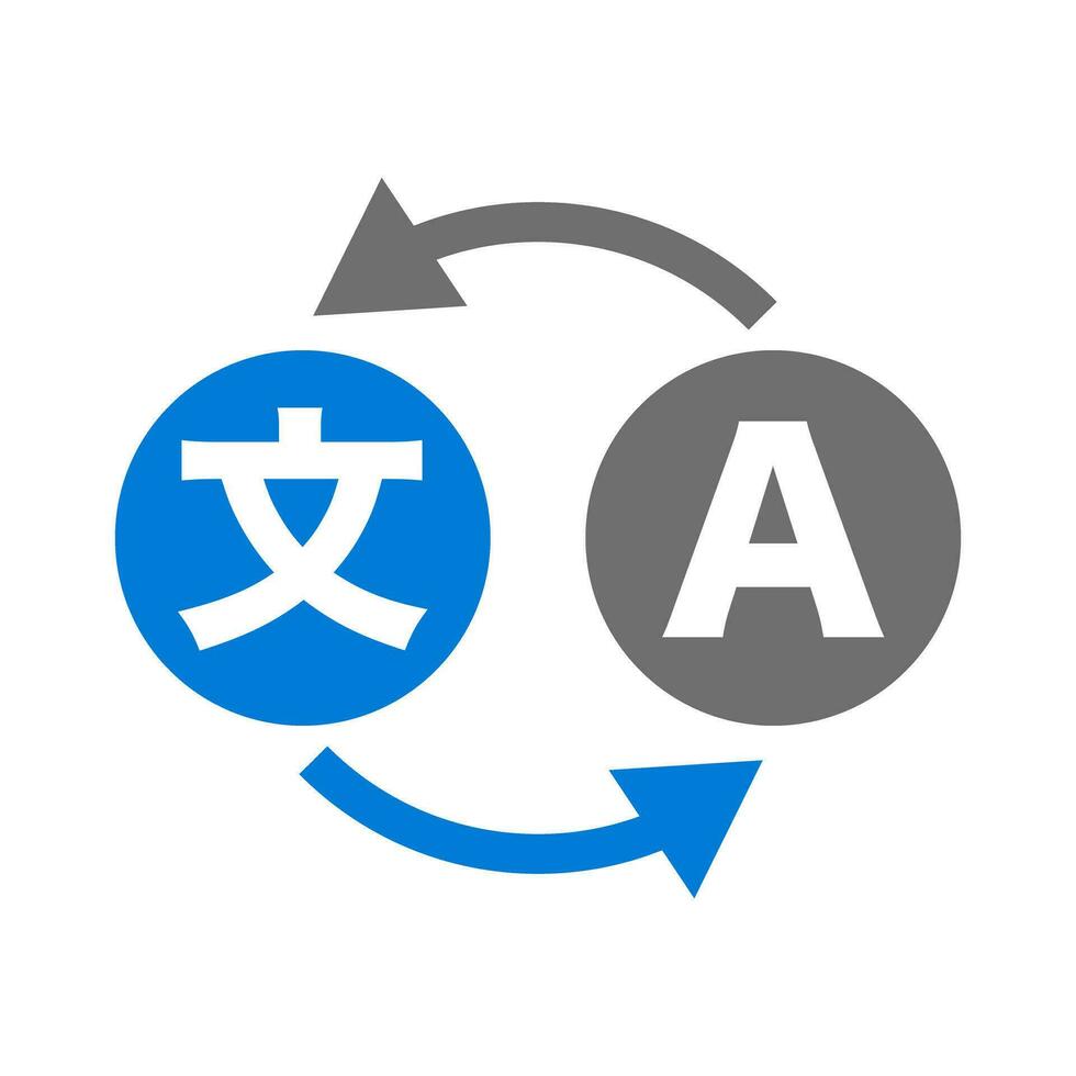 Chinese and English translation icon. Vector. vector