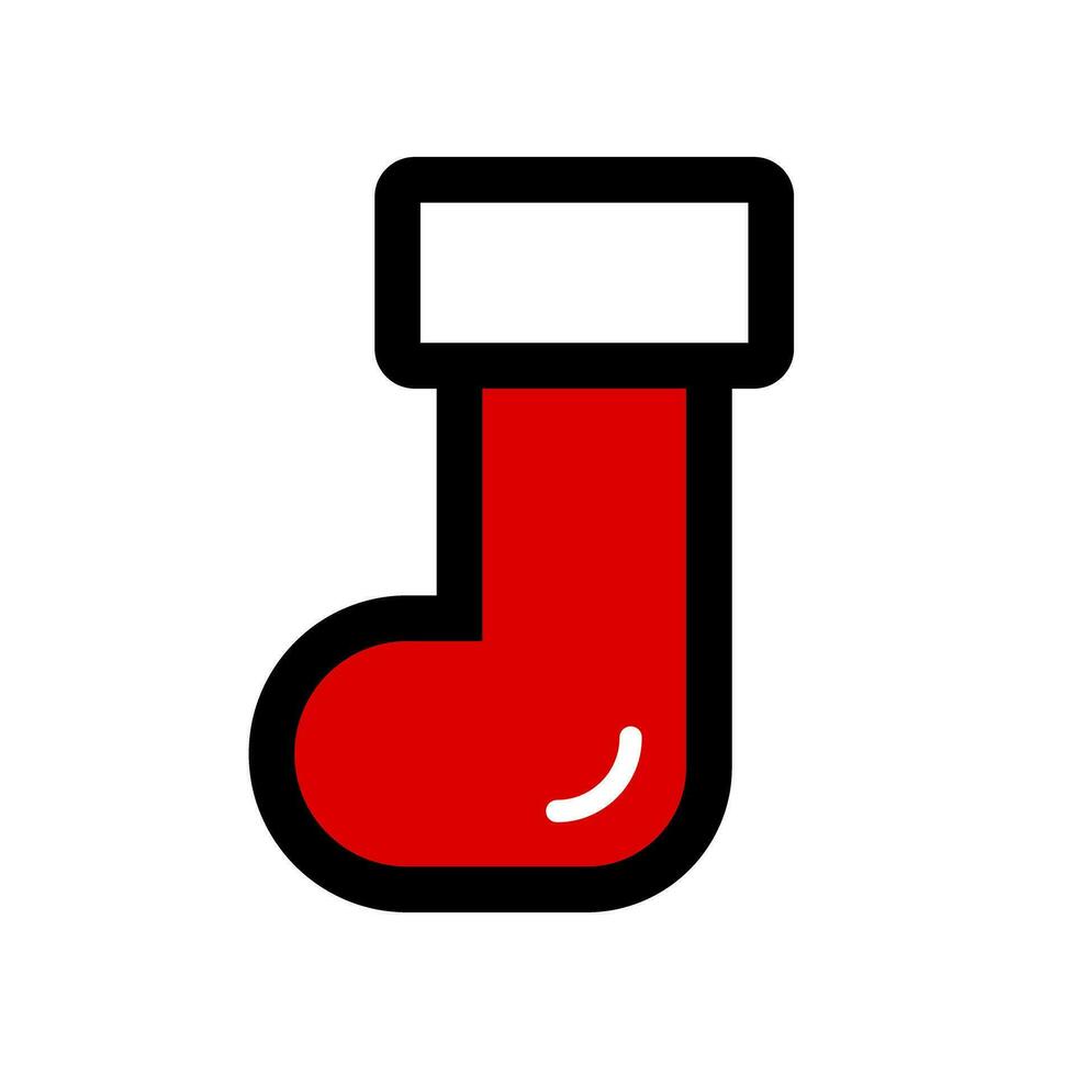 Christmas Eve Christmas sock icon. Vector. vector