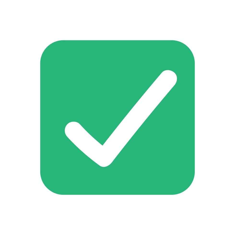 Rounded green checkbox. Input box. Vector. vector