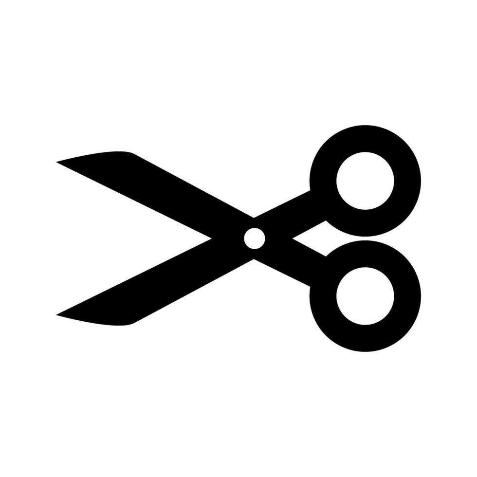 Flat design scissors silhouette icon. Cut. Vector. vector