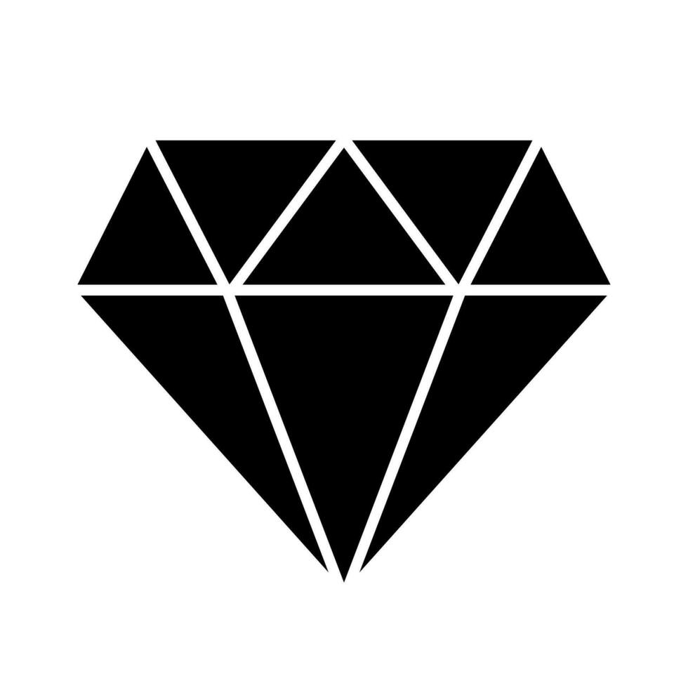 Diamond silhouette icon. Jewel silhouette icon. Vector. vector