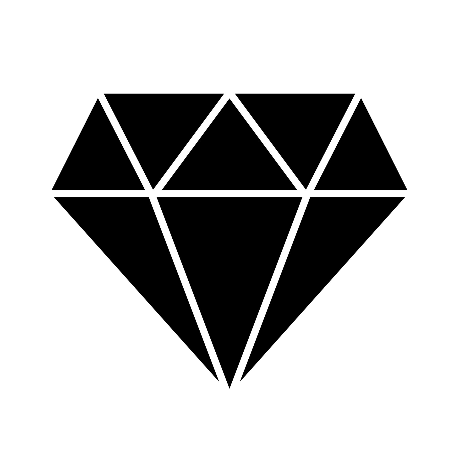 Diamond Icon Silhouette Sticker