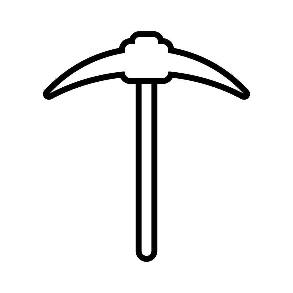 Simple pickaxe icon. Mining item. Vector. vector