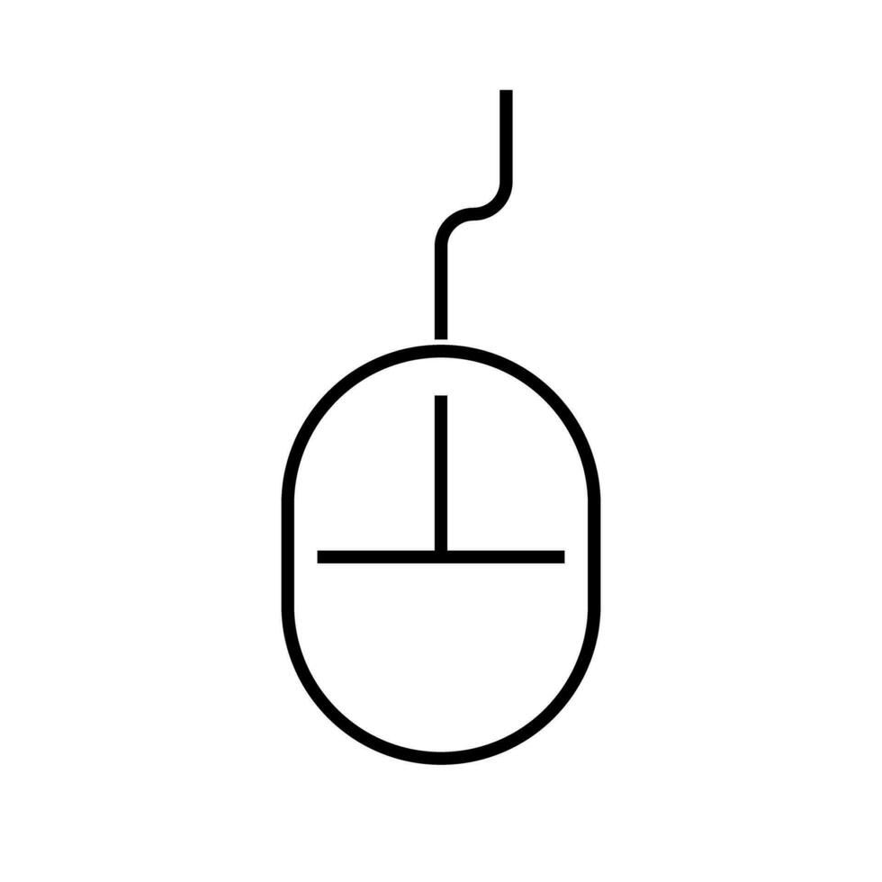 Rounded computer mouse icon. Vector. vector