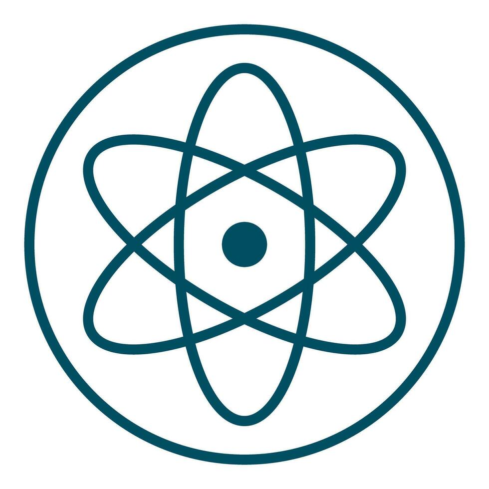 Simple round atom icon. Vector. vector