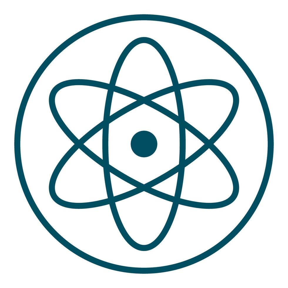 Simple round atom icon. Vector. vector