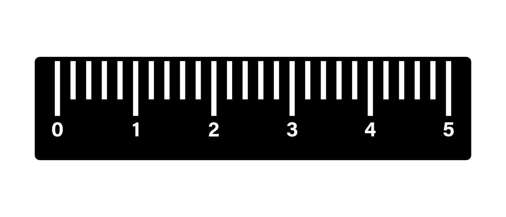 Ruler silhouette icon with scale. Vector. vector