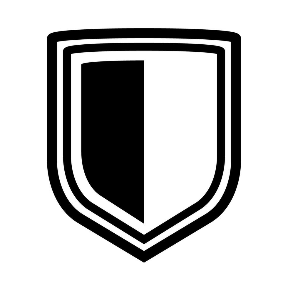 Modern shield silhouette icon. Vector. vector