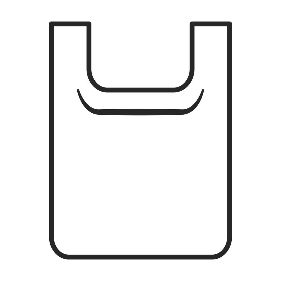 Convenience store plastic bag icon. vector