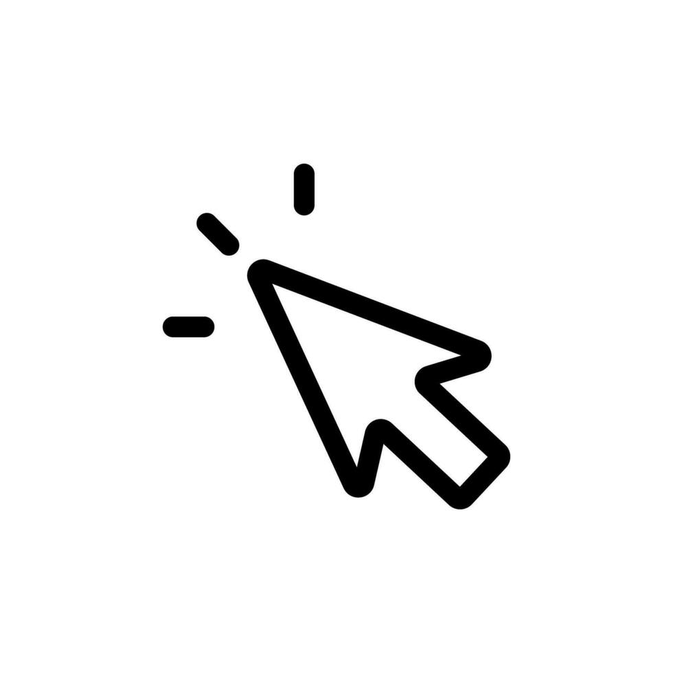 Mouse cursor icon with click emphasis. Vector. vector