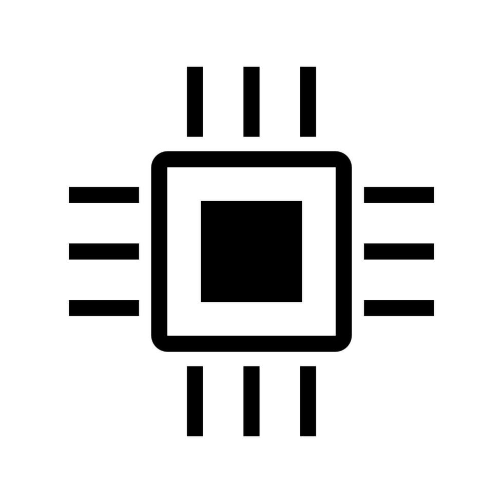 CPU Icon. Computer part. Vector. vector