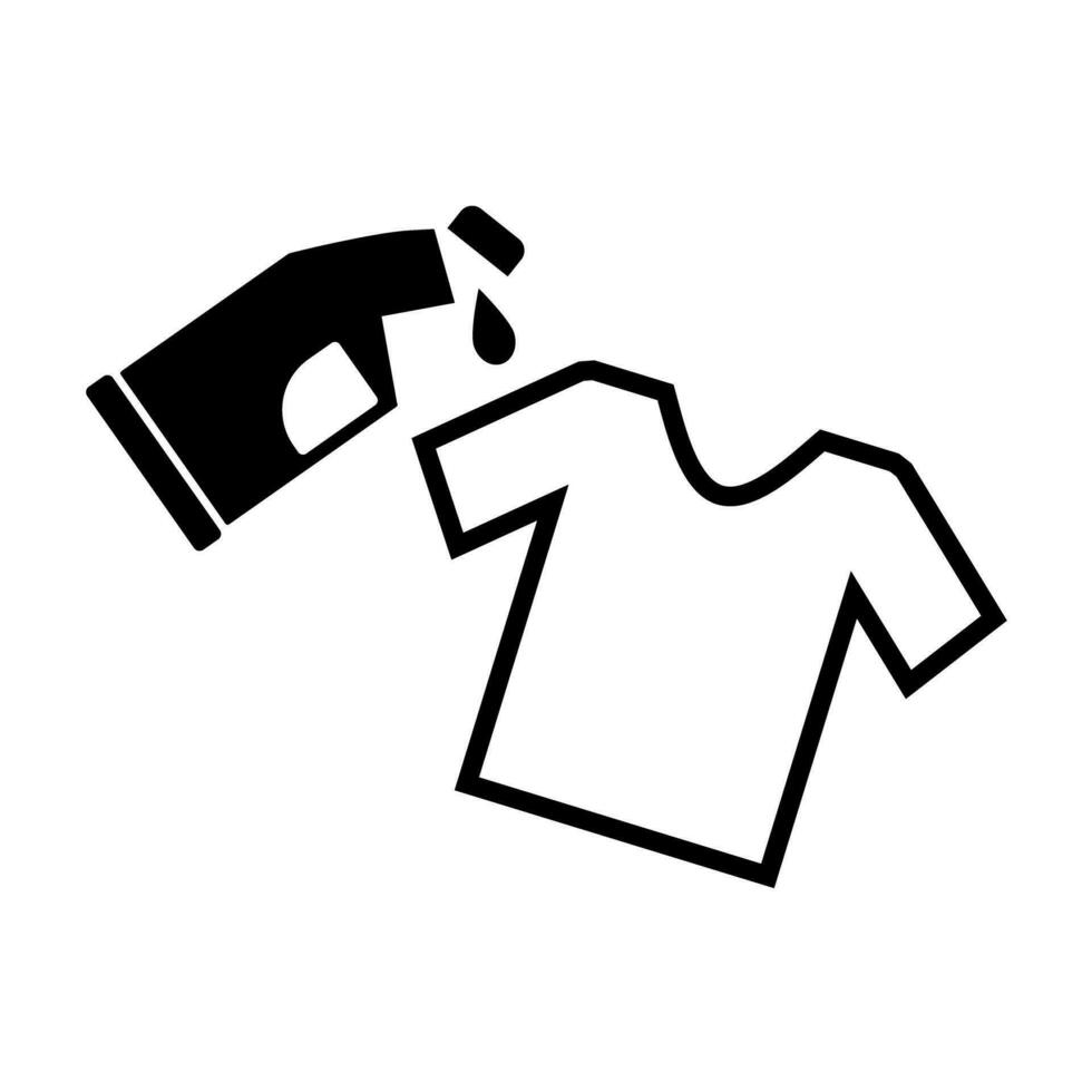 Detergent is applied to t-shirt. Vector. vector
