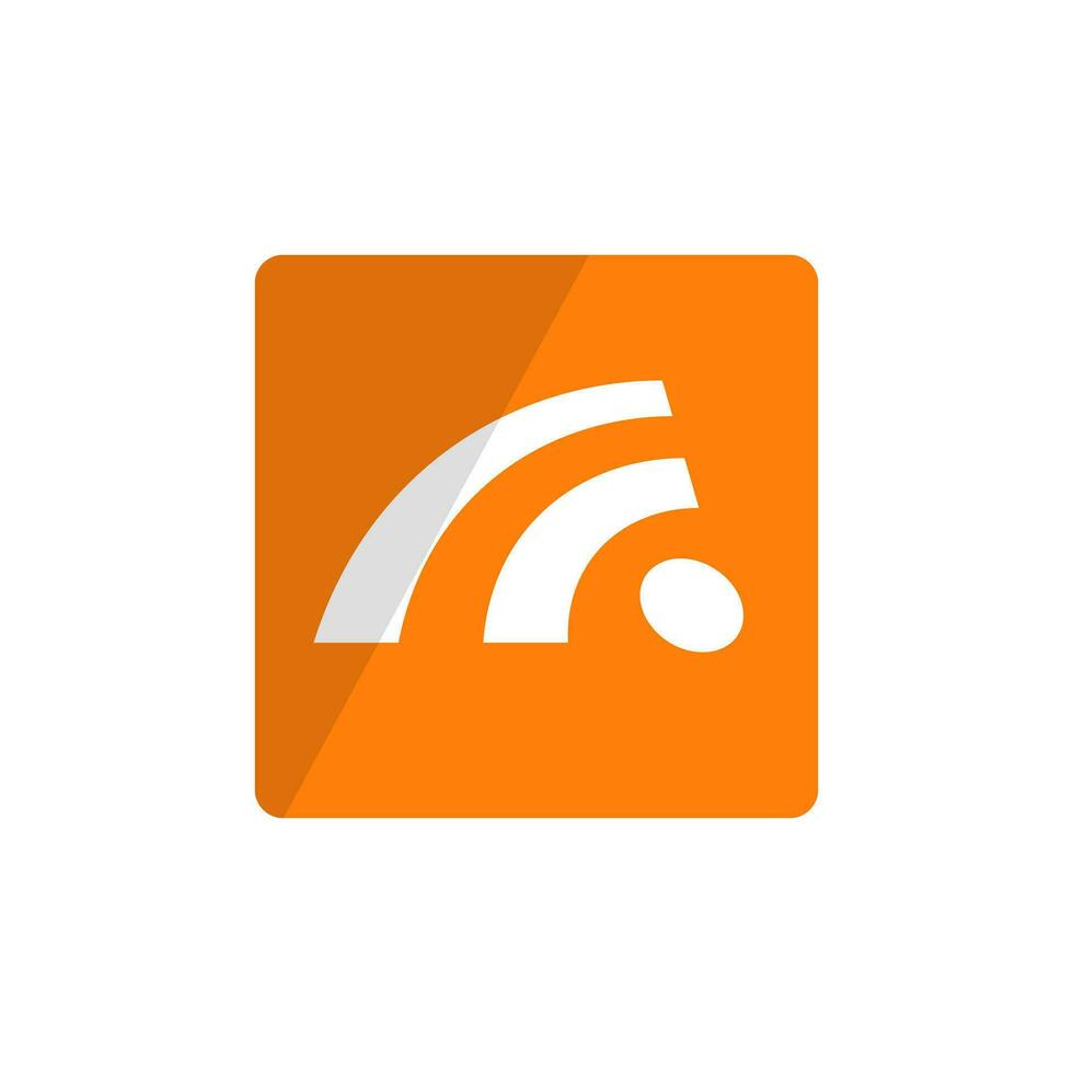 Modern RSS icon. Feed notification. Vector. vector