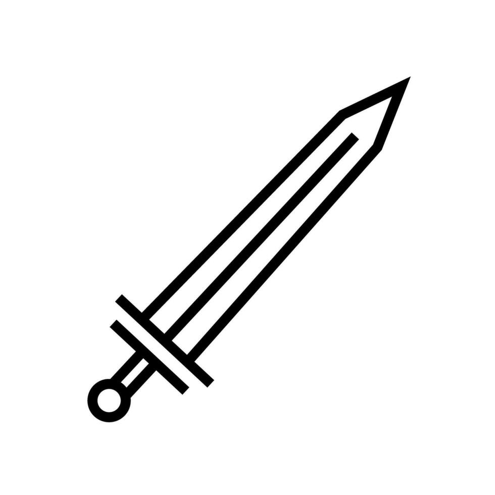 espada icono. arma. ataque artículo. vector. vector