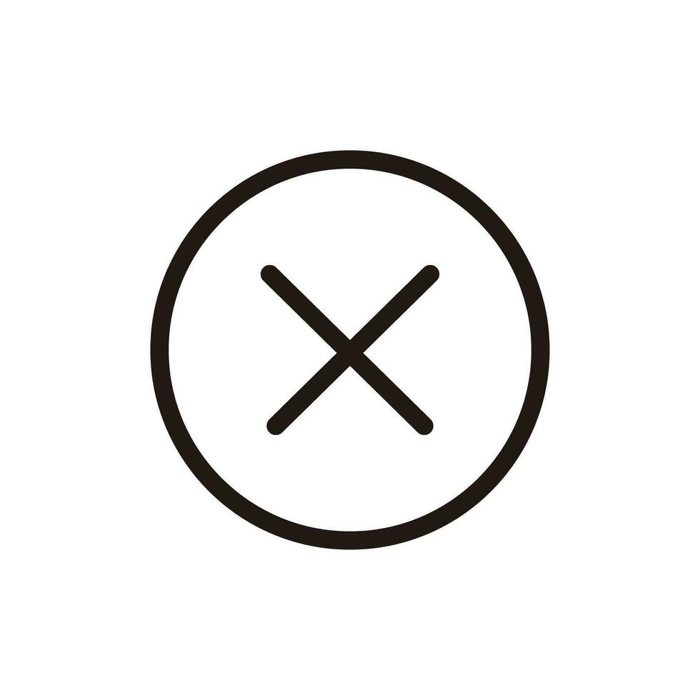Cross mark symbol icon. Vector. vector