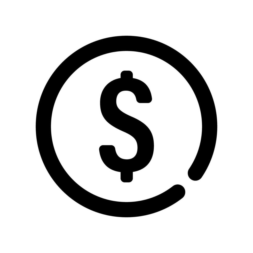 dólar marca icono. moneda o dinero. vector. vector